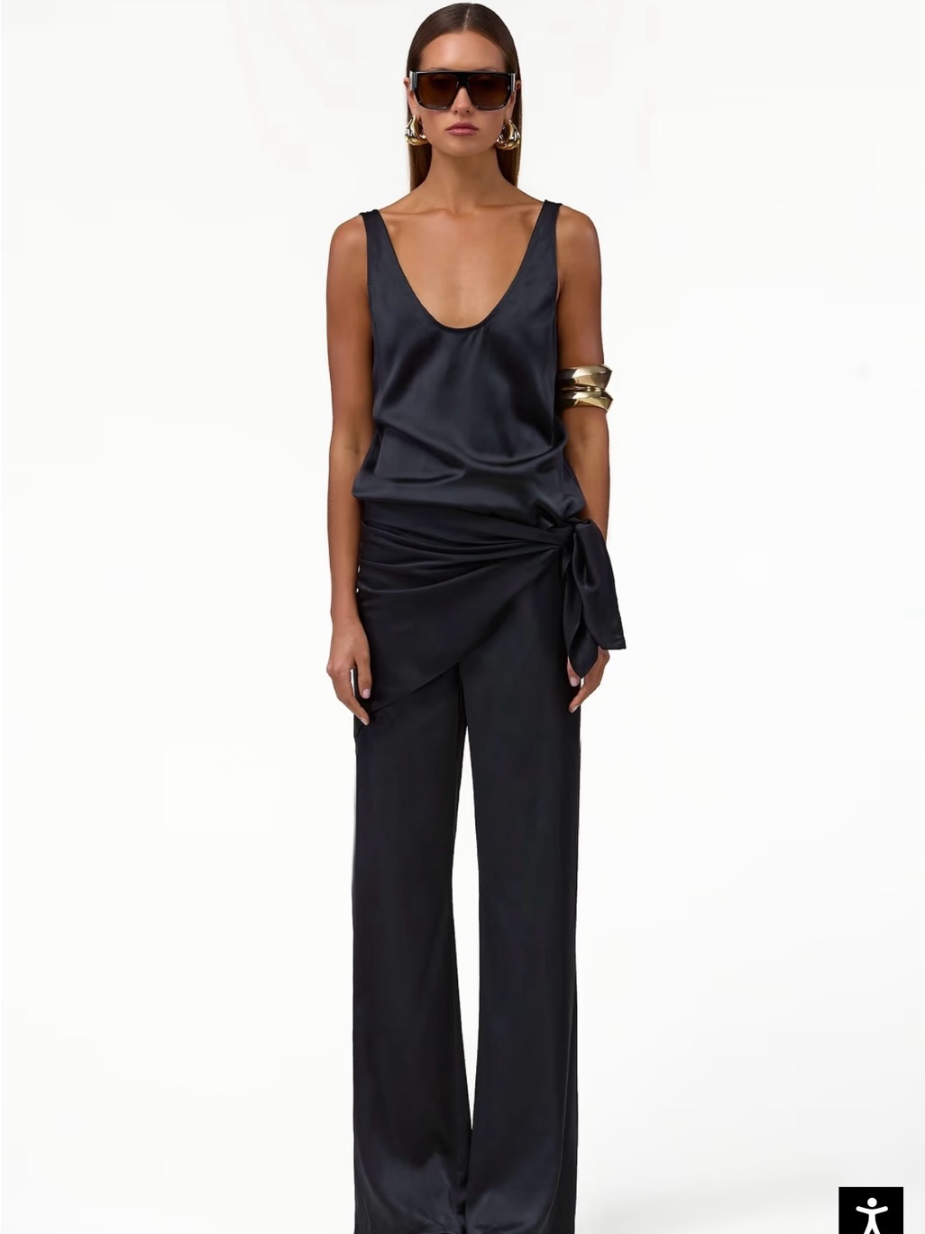 Naked Cashmere Silk Wide Leg Pant Nwt Scarf Not Included